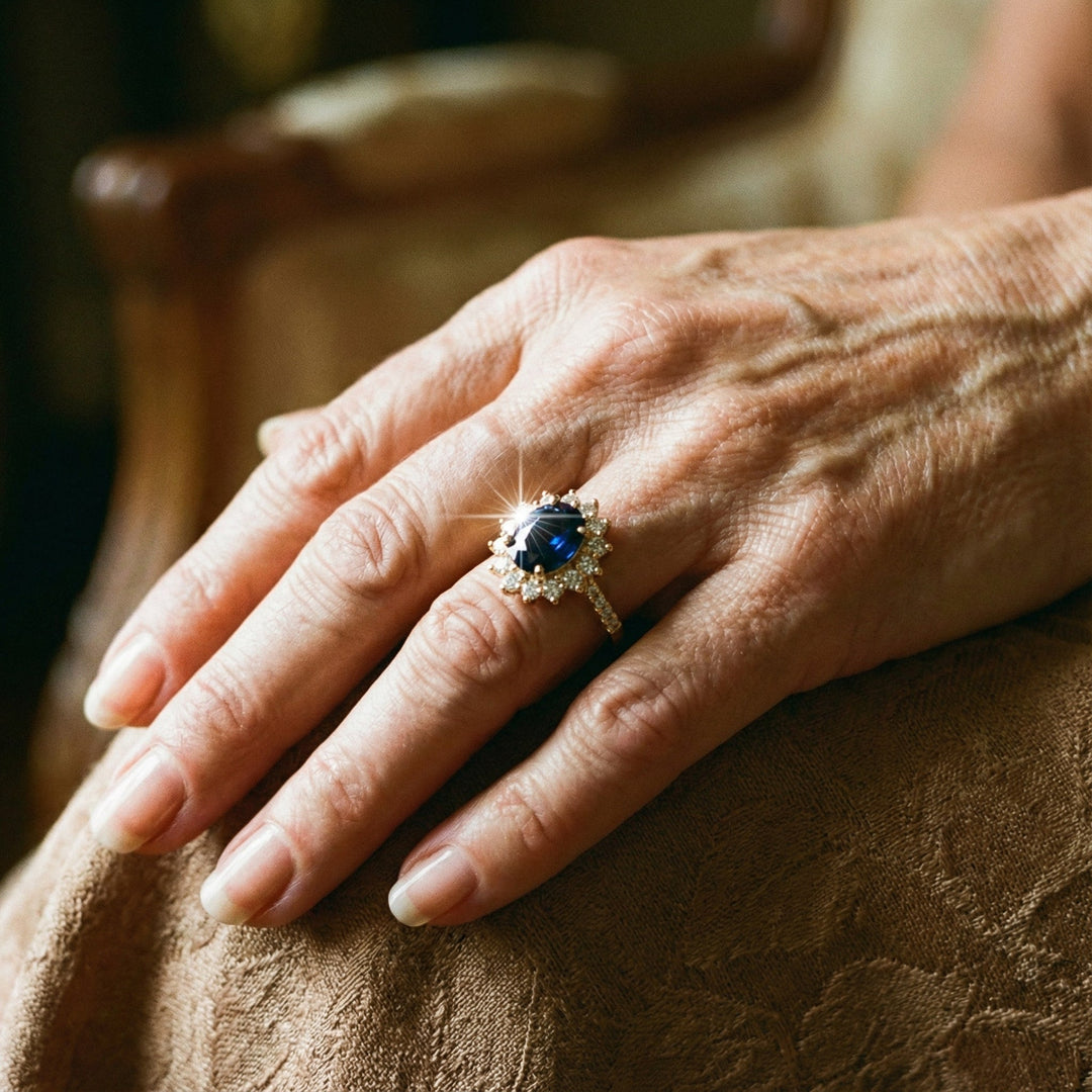 Δαχτυλίδι με Σκούρο Μπλε Ζιρκόνιο