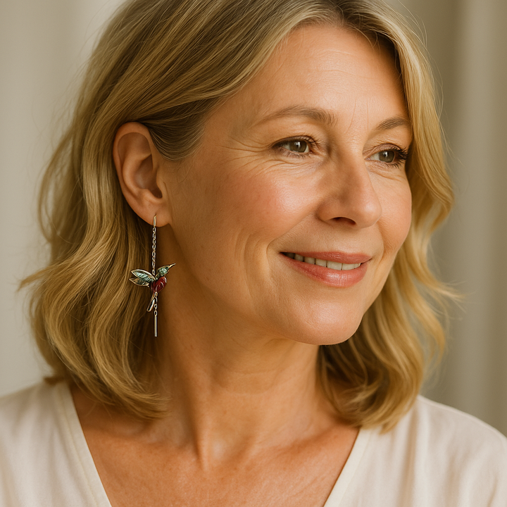 Σκουλαρίκια με Χιμπρί και ζιρκόνια